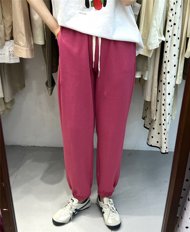 [h-xl] drawstring comfortable Korean casual pants 3329# ll