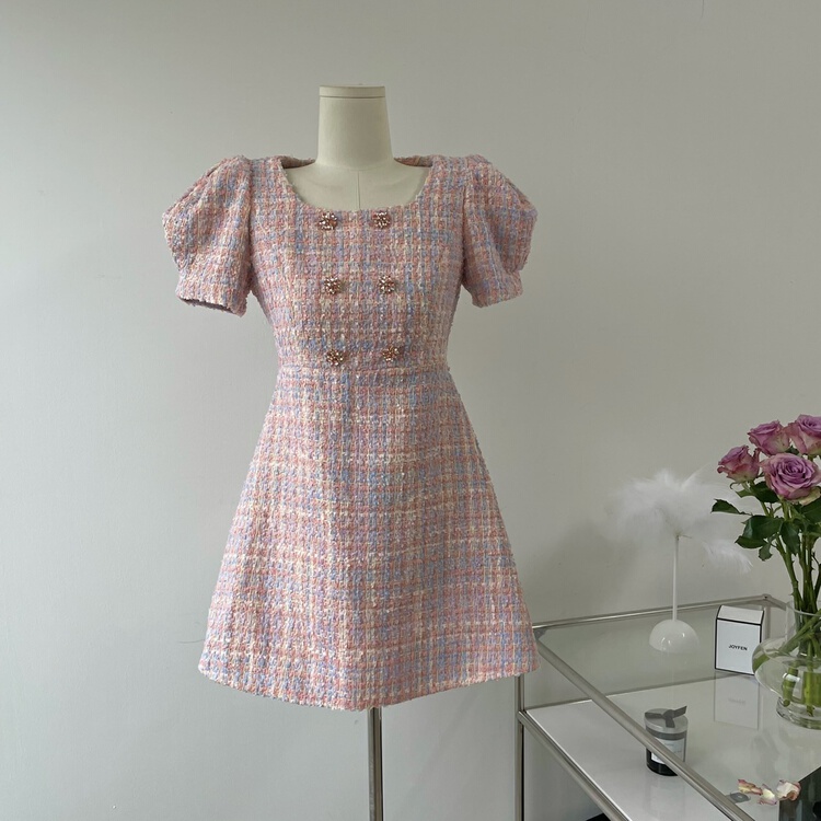 [kakajia] romantic Cherry Blossom high sense celebrity small fragrance dress 2099# ozq