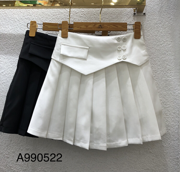 New year in early spring! [queen] Korean solid color pleated skirt a990522# ozq