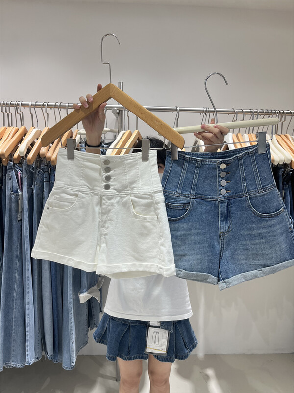 New in early summer! [o not 1] high waist fashion slim Vintage denim shorts w301# LSW