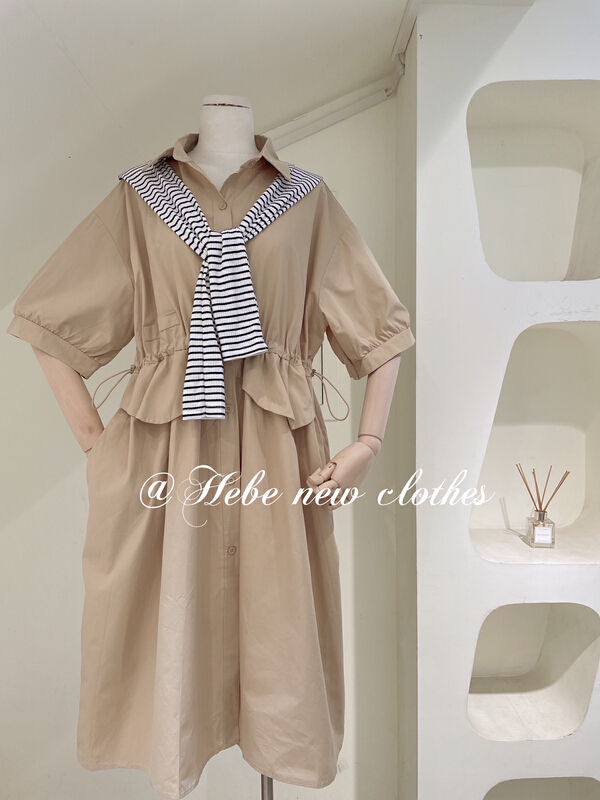 New in early summer! [Hebe] Korean casual shirt dress (with shawl) 8992# lwy