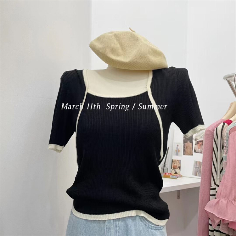 goods in stock! New in early summer! [March 11th] Korean versatile slim fit sweater 2208# lwy
