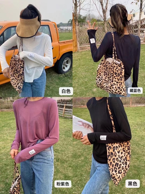 [one seven] simple smiling face labeling long sleeve T-shirt 6307# LSL