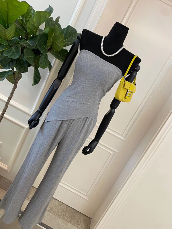 New in early summer! [RM. HH] irregular design bra + simple loose pants set 8089# PCZ