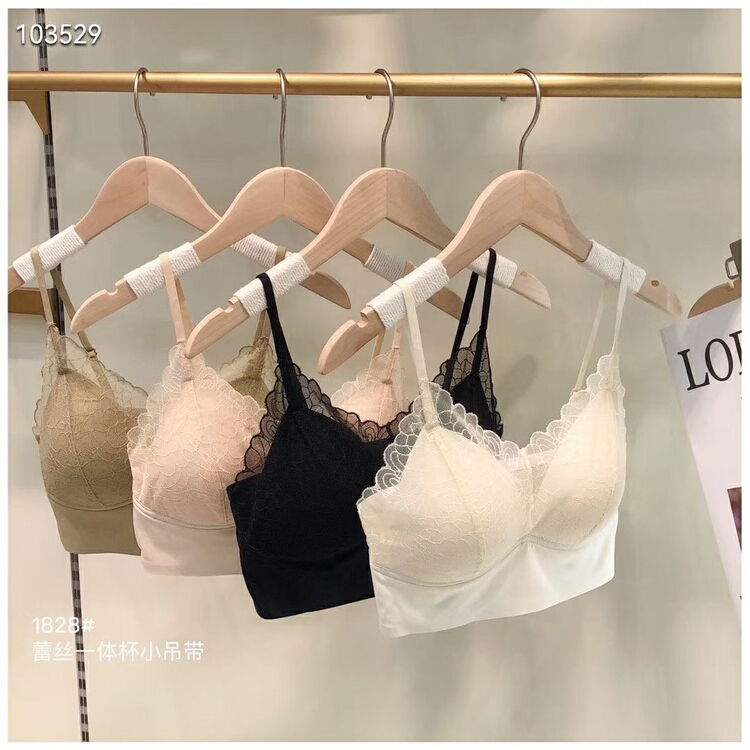 [Yaya] French high beauty lace latex fixed cup beautiful back underwear 1828# CCL