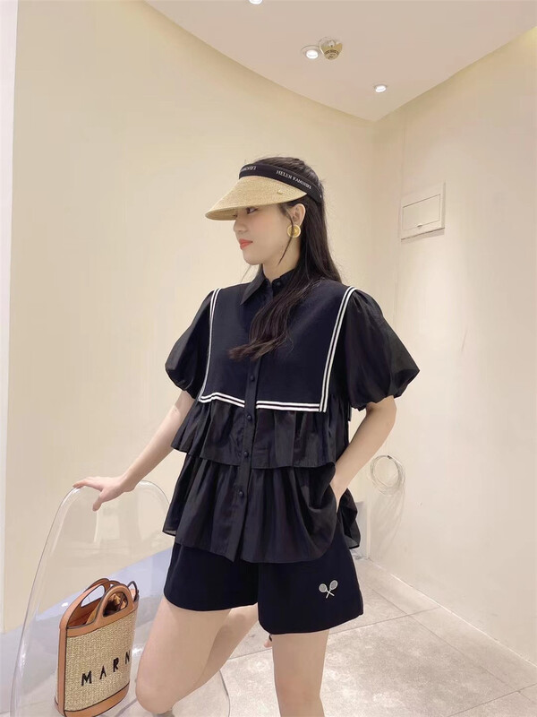 [miss Jiao] Korean style foreign style Ruffle shirt 9302# CLS