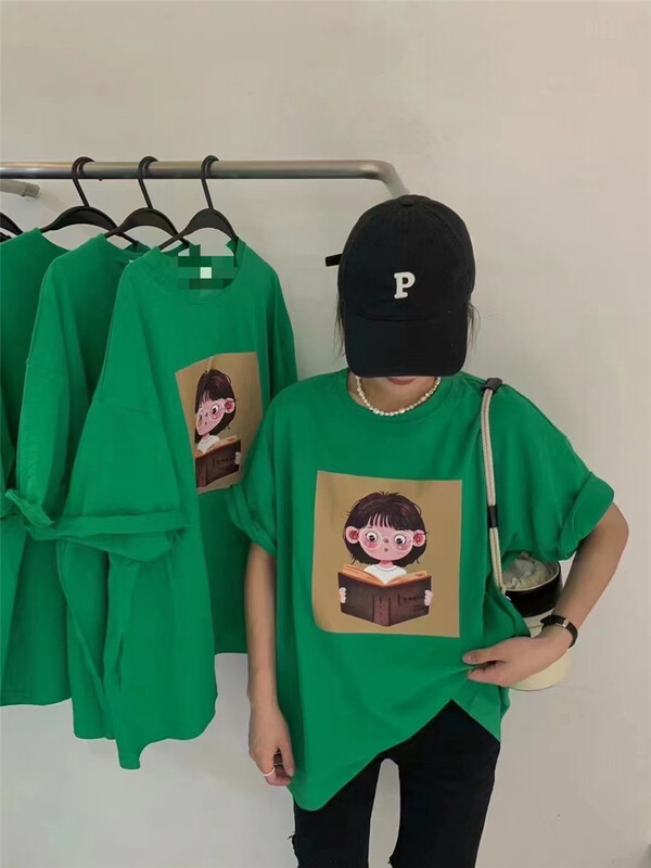 [Naikan Nik] casual loose little girl print short sleeve T-shirt 9620# lwy