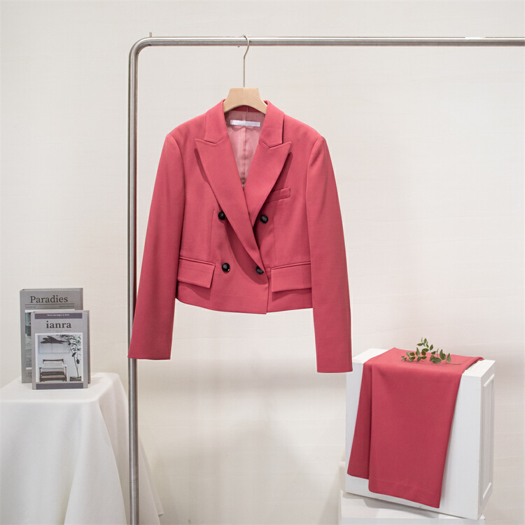New year in early spring! [Dazzi Daji] temperament versatile double breasted suit + slim solid color versatile trousers suit 901061# JJ
