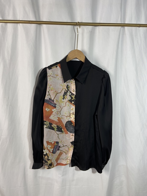 New in early summer! [Yi show shop] light mature style loose aging shirt 989# Cl