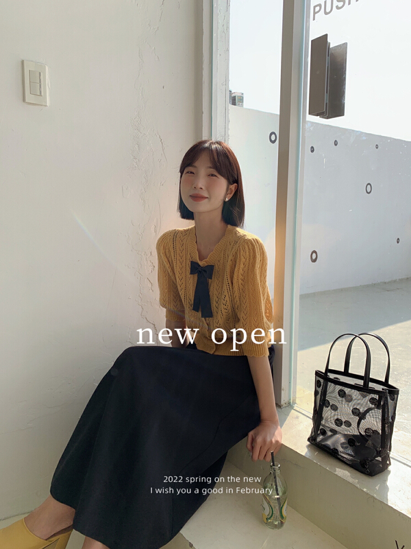 [new open] new bow tie mini shirt (with detachable bow tie) (including 9% wool) fm22116# zxl