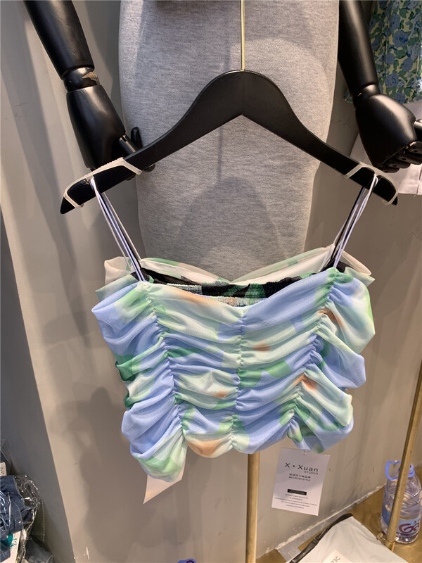 New in early summer! [x.xun] Korean Spice Girl fresh mesh vest / sling 6815# PCZ