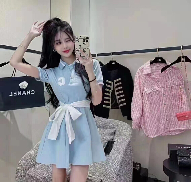 [Baobao] waist closing Korean fashion dress ys1-101# ozq