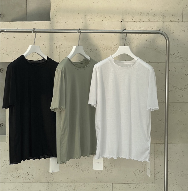 New in early summer! [Wuzhi] simple and versatile lace short sleeve T-shirt 77337# XJ