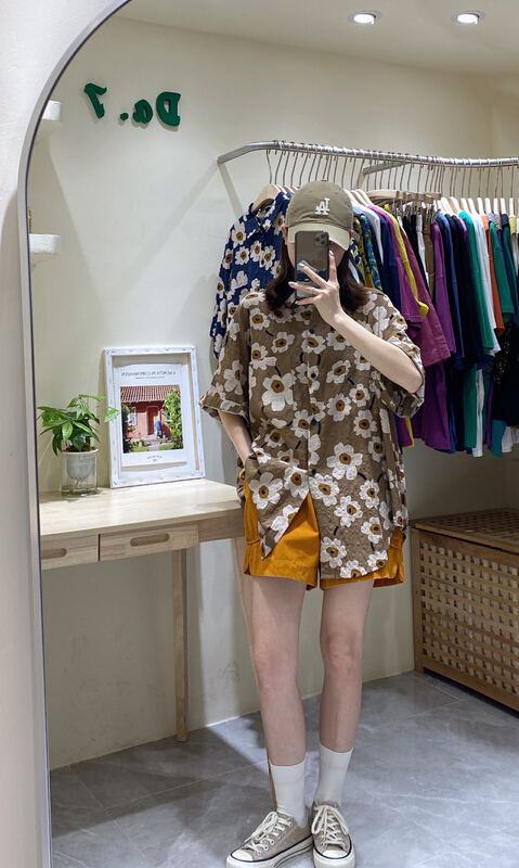 [da. 7] Vintage Daisy short sleeve shirt 2615# LSL
