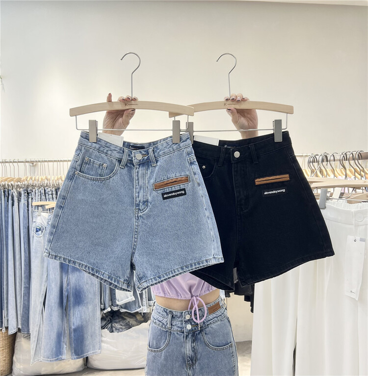 New in early summer! [iris iriisy] label design, vintage and slim denim shorts 8191# LSL