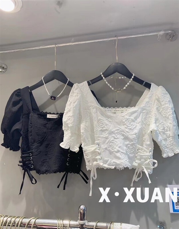 [x.xun] French style foreign style age reducing shirt (excluding necklace) 7061# PCZ