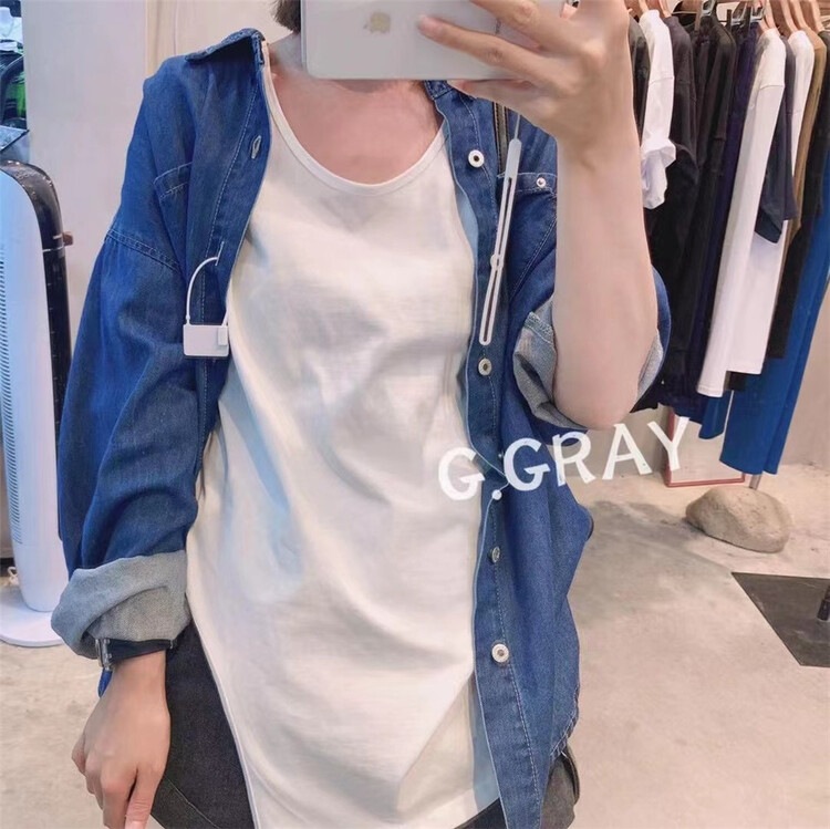 [g.gray] Korean long sleeve button up shirt 609# L