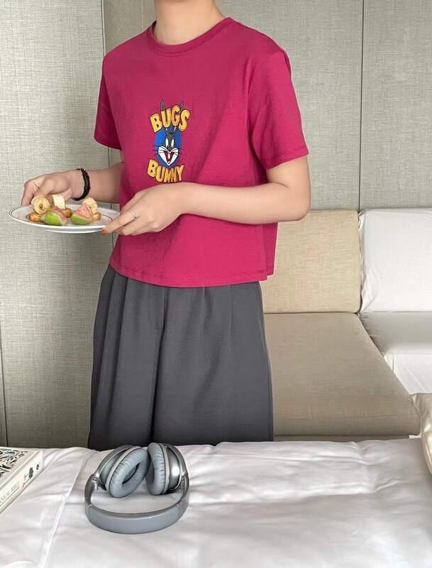 【FEIDING】卡通印花修身短款短袖T恤  7867-A7#  CQW
