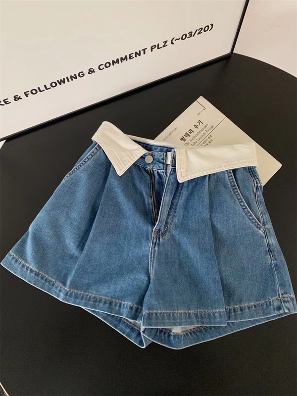 [strict selection of buyers - barb] special waist ins loose denim shorts 81163# Cl