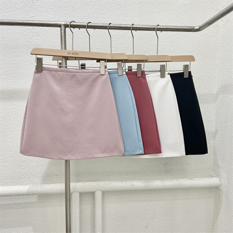 New in early summer! [w.min] simple and fashionable temperament Hip Wrap Skirt 6811# CLS