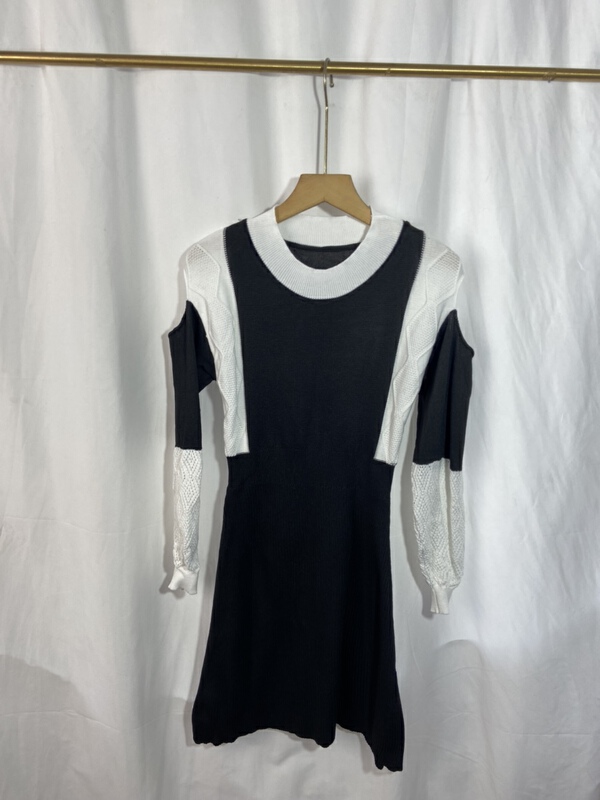 [Yi show shop] color blocking small sexy thin dress 1276# Cl