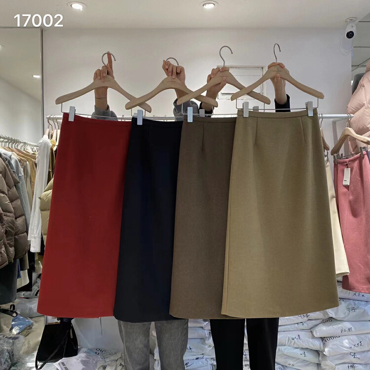 goods in stock! [T.G] Korean version simple woolen skirt 17002# zxl