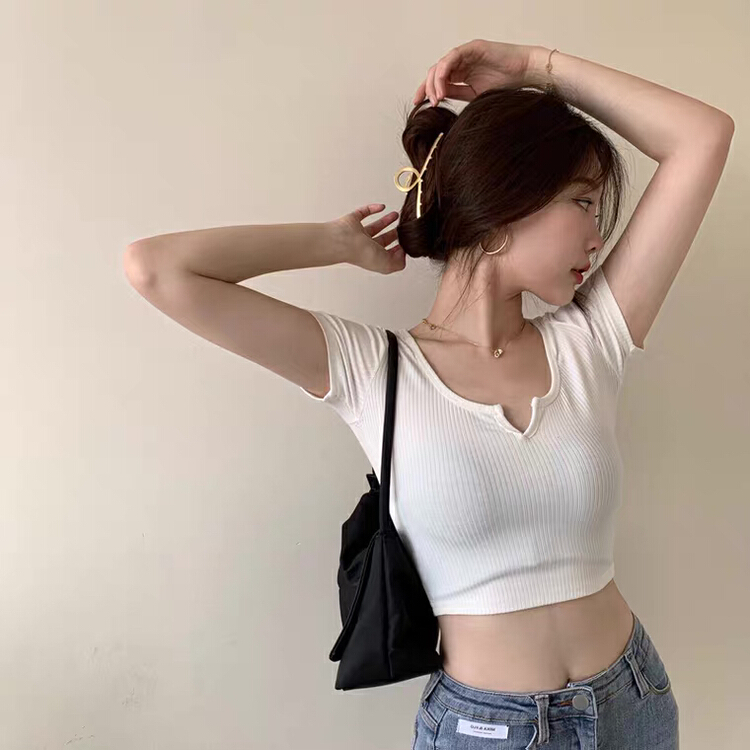 New year in early spring! [xinyuanjieyi Xinyuan dressing] hot girl sexy milk sweet tight thin short sleeve T-shirt a627# Cl