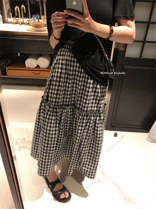 [hey Bella] Korean Plaid pleated skirt ys1-1510# ll