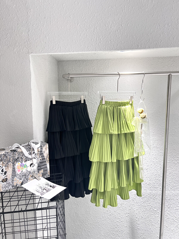 [Feimao Philippine cat] Korean Ruffle elastic waist skirt ym-7368# LSL