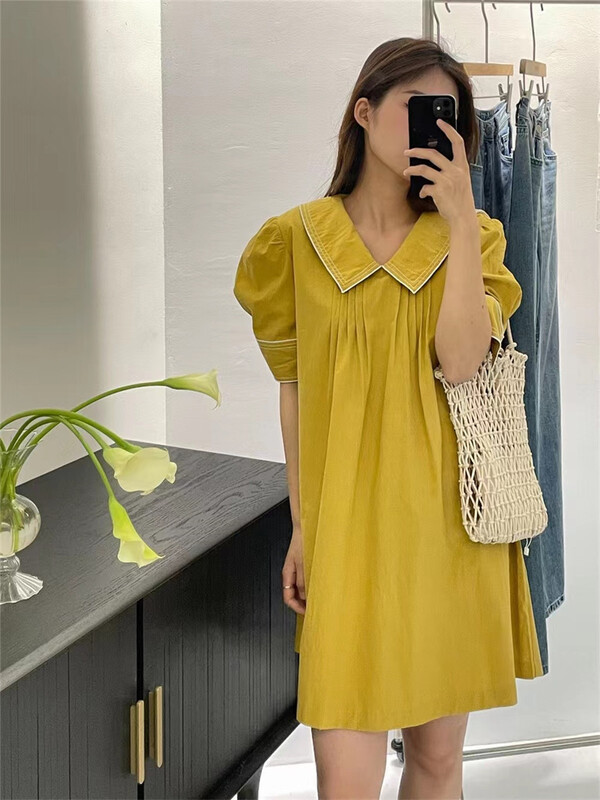 [A-One] contrast collar dress 9906# LSW