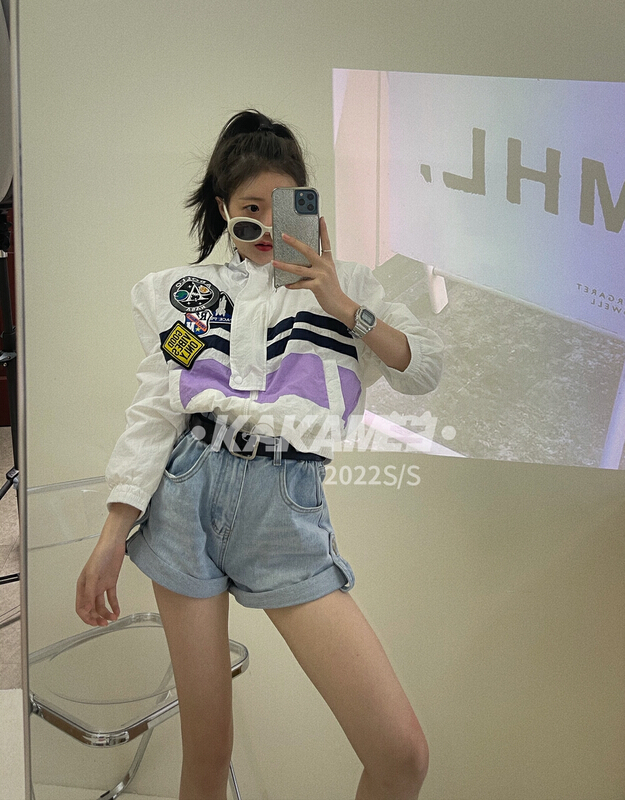 [kakamee] contrast color custom seal short windbreaker s320# LSL
