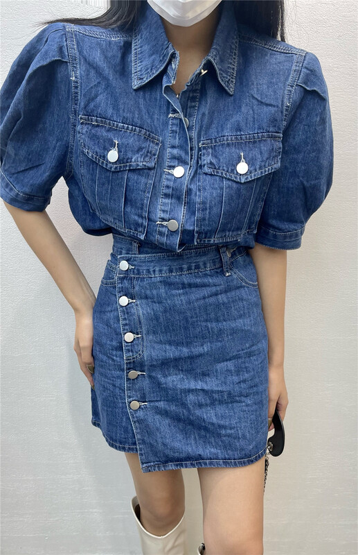 [sk-11] vintage fashion blouse + slim skirt suit 751# XYJ