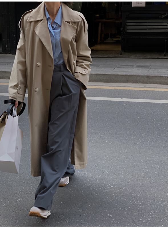 New year in early spring! [the mind] simple solid color versatile windbreaker (with belt) 60078# jhy