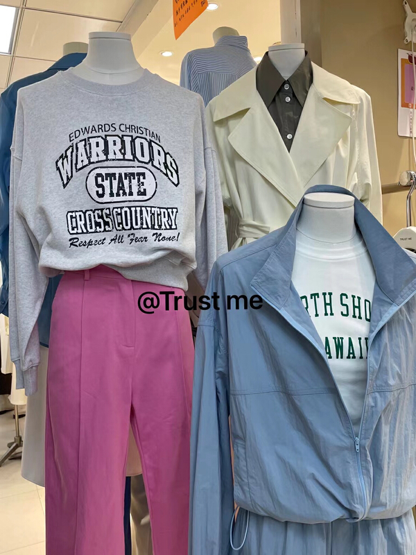 goods in stock! [trustme] Korean round neck letter ins sweater 67220# jhy