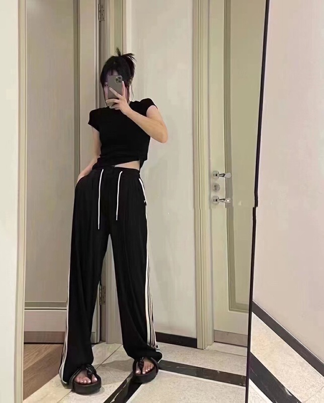 [yuan. Shang] Korean color blocking versatile casual pants 8821# JJ
