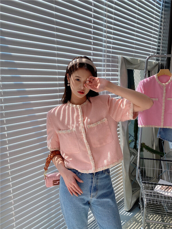 goods in stock! New year in early spring! [modern 197] Korean style color matching double pocket short coat 5391# GYJ