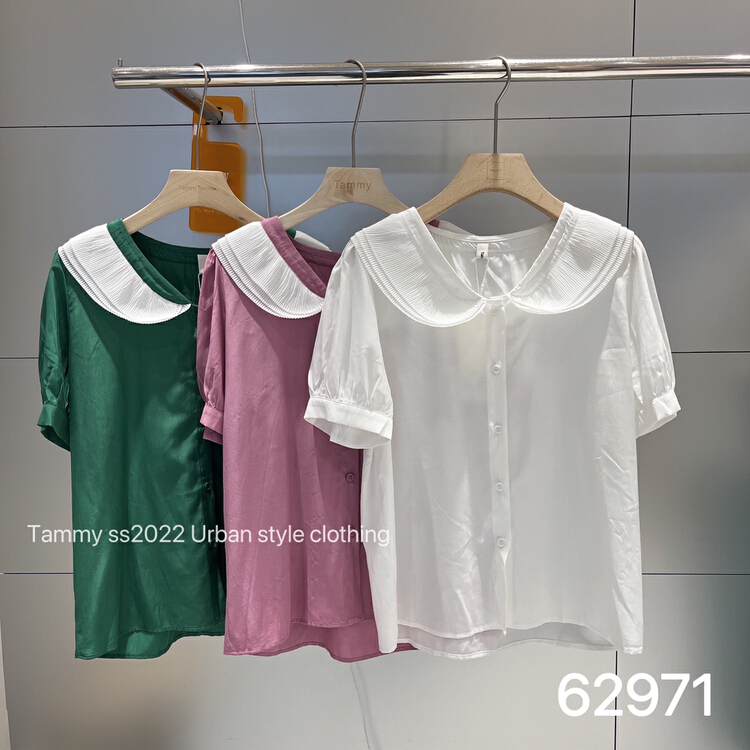 [Tammy] simple and loose baby collar shirt 62971\l
