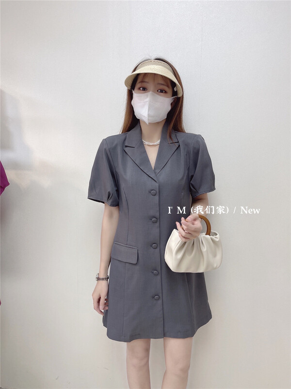 [I'm] Korean style bubble sleeve suit dress ys1-2025# cqw