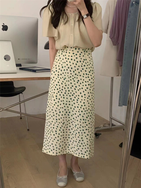 goods in stock! [wanna] Korean wave point slim skirt 89083# cqw