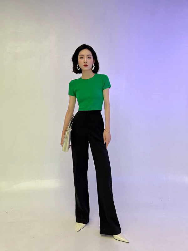 [dtwo] versatile leg length fashion casual pants 2105032# zxl