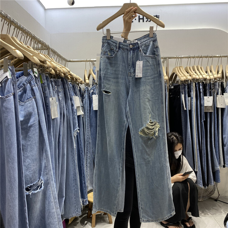 [Dishan / amx] fashionable and versatile ripped loose jeans 6658# XYY