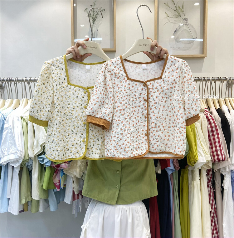 [Max original] sweet and gentle single breasted shirt 98172# HBx