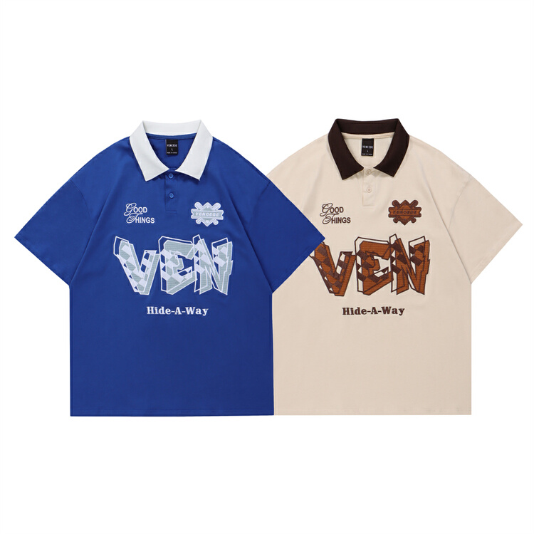 New in early summer! [venue] Korean versatile letter foreign style polo shirt 20940# CSX