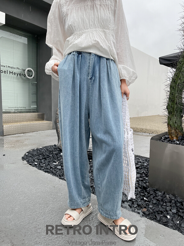[Rin] Korean version loose and thin casual jeans 20968# cqw