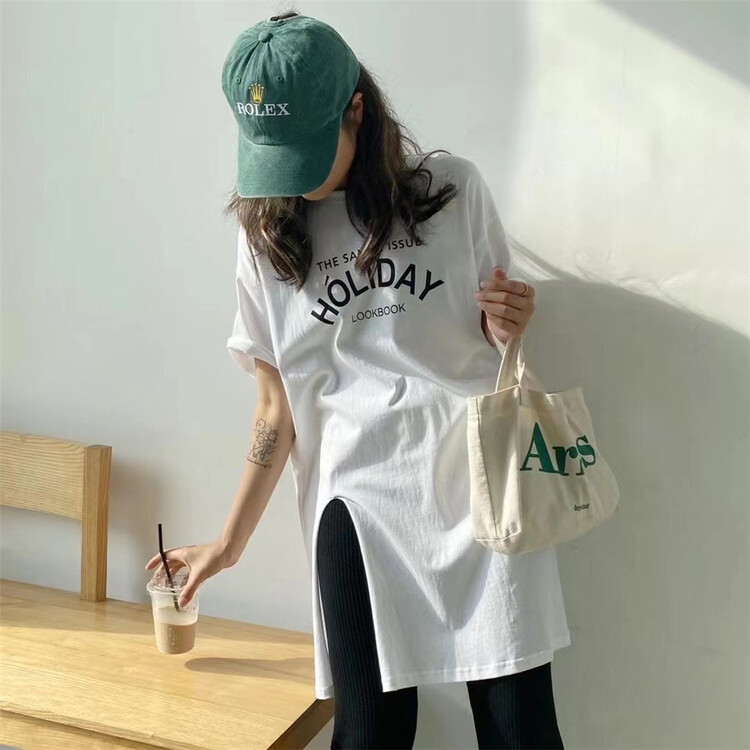 New year in early spring! [one seven] split letter printed fashion short sleeve T-shirt t6232# LSL