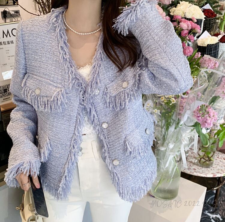 現貨!【REMAIN】小香風毛邊氣質短外套  217361#  JHY