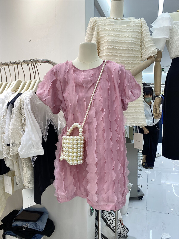 [MiuMiu] Korean style three-dimensional Ruffle Dress 7125# CSX