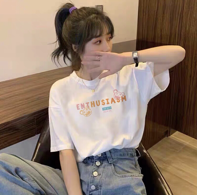goods in stock! [ziyijia] round neck Korean versatile short sleeve T-shirt 0160# WTT