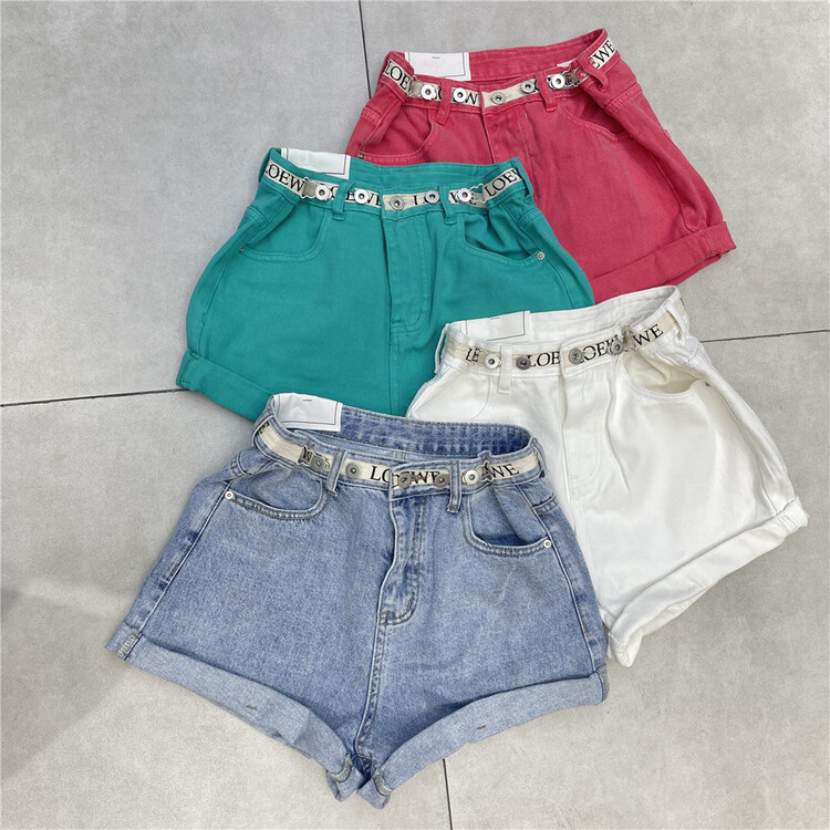 goods in stock! [洣 Cho] letter fashion, foreign style, vintage denim shorts 6959# LSL