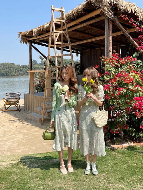 New year in early spring! [best of you] floral slit sweet dress 6101# HBx